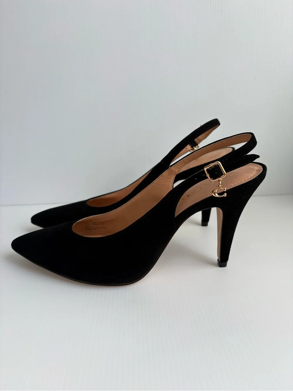 Coach Sutton Suede Slingback  Pumps/Heels  Size 9.5 Black NWOT